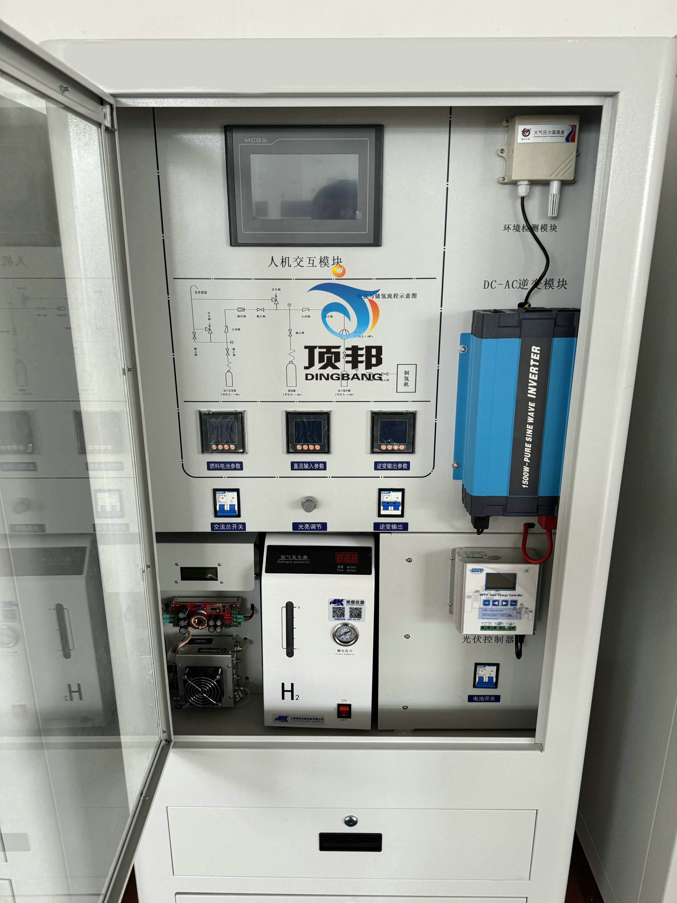 制储氢及氢氧燃料电池发电创新实训系统(图3) 制储氢及氢氧燃料电池发电创新实训系统